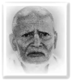 Close portrait of Krishna Dasa Babaji Maharaja in his later years