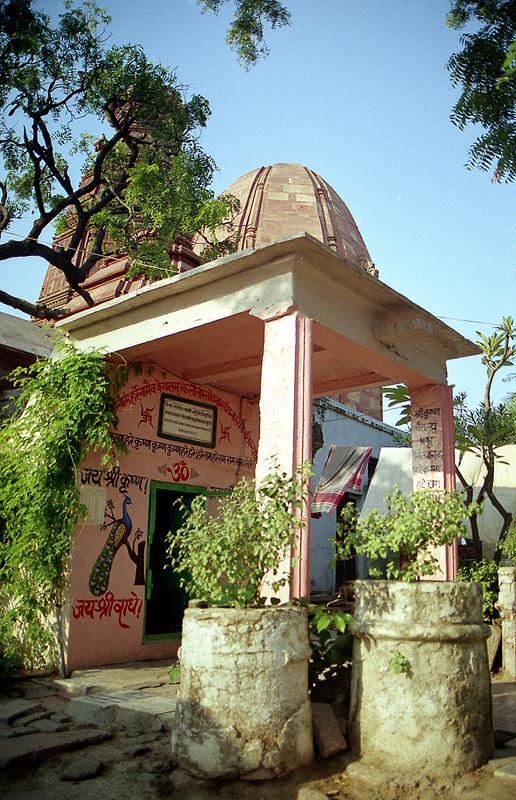 Srila Sanatana Gosvami's bhajana-kutira at Pavana Sarovara, Nandagrama, where Krishna Dasa Babaji spent his final year and where his samadhi now stands
