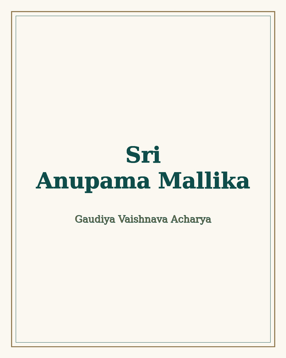 Sri Anupama Mallika