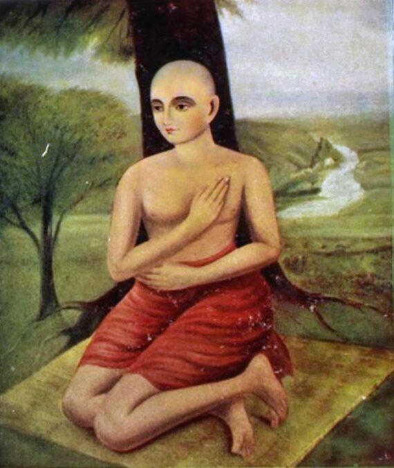 Mahaprabhu after His return from Gaya, in the mood that never left Him again.
