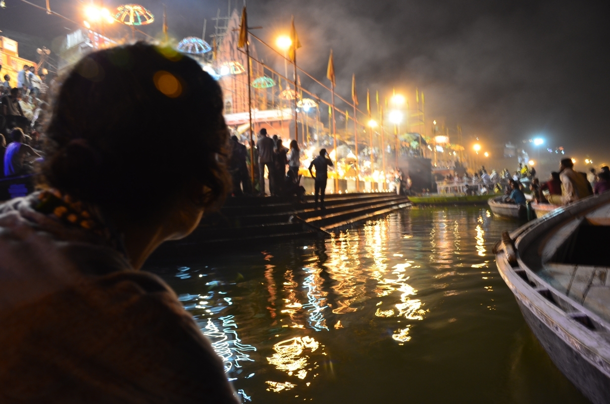 Dashashwamedh Ghat on the Ganges at Varanasi, one of the sites in the holy city that Sri Chaitanya Mahaprabhu visited during His stay with Chandrasekhara Acharya.