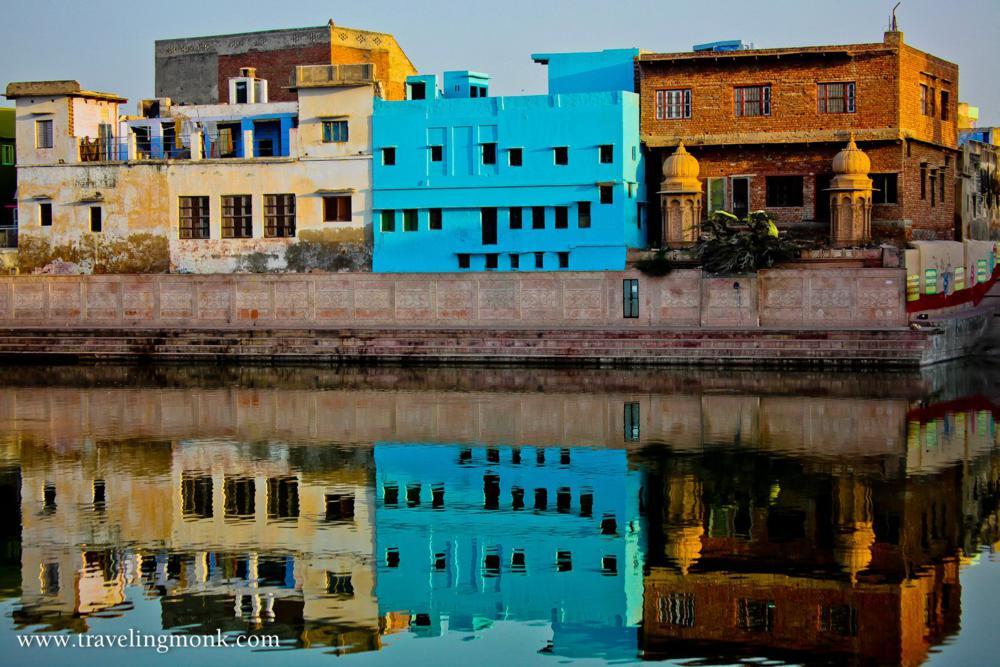 Radha-kunda, Vrindavana, where Sachi Devi lived and practiced bhajana with her aunt Lakshmipriya Devi.