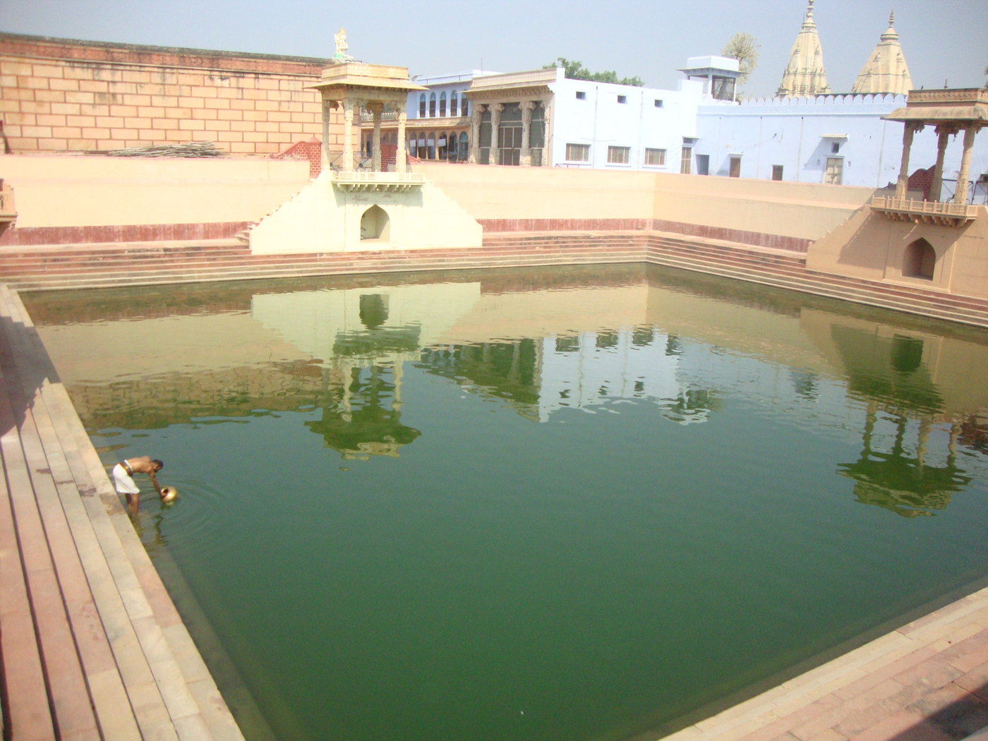 Radha-kunda, Vrindavana, where Rupa Kaviraja had settled and built his following before his expulsion from the Vaishnava community