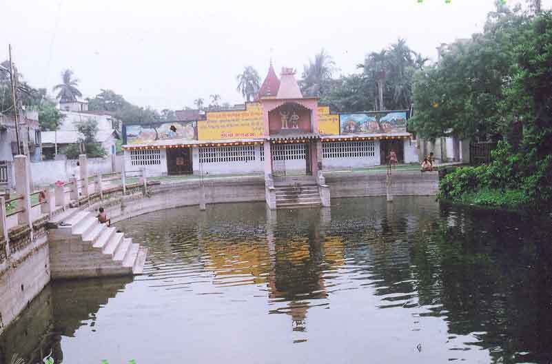 Chaitanya Doba, the pilgrimage tank and temple at Kumarahatta (Halisahar) marking Srila Ishvara Puri's birthplace, formed by centuries of pilgrims collecting earth from the site