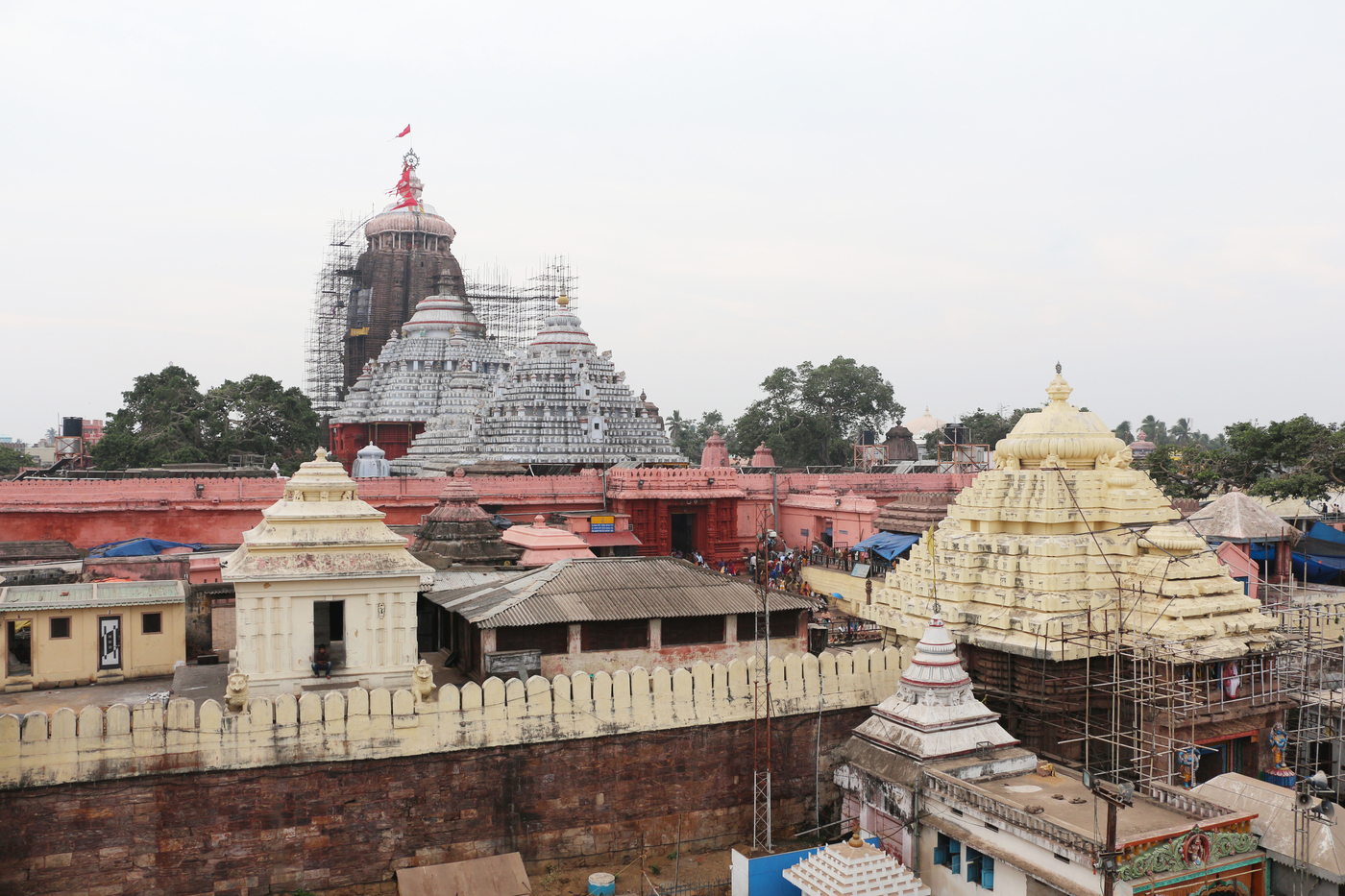 A modern photograph of the Jagannatha Temple at Puri, the city where Kavi-karnapura grew up around Sri Chaitanya Mahaprabhu's closest associates and where tradition holds Sri Chaitanya-chandrodaya-nataka was first performed, during the Chan