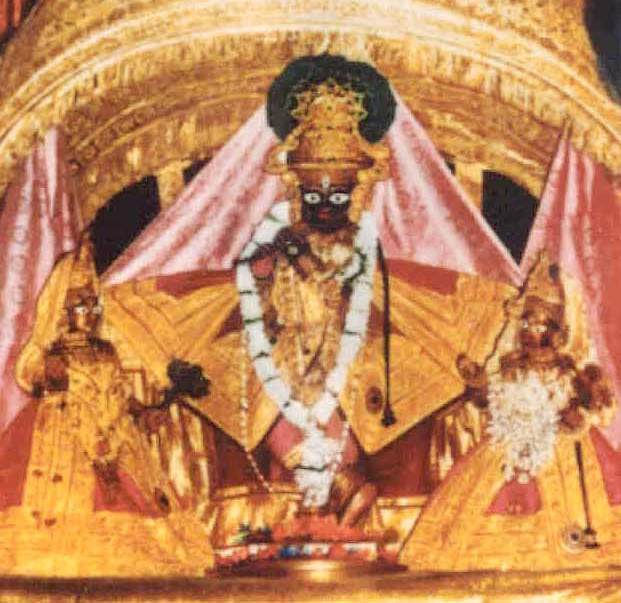 The Madana-mohana Deity of Vrindavana, whose falling garland Krishnadasa Kaviraja Goswami took as the order to write Sri Chaitanya-charitamrita.