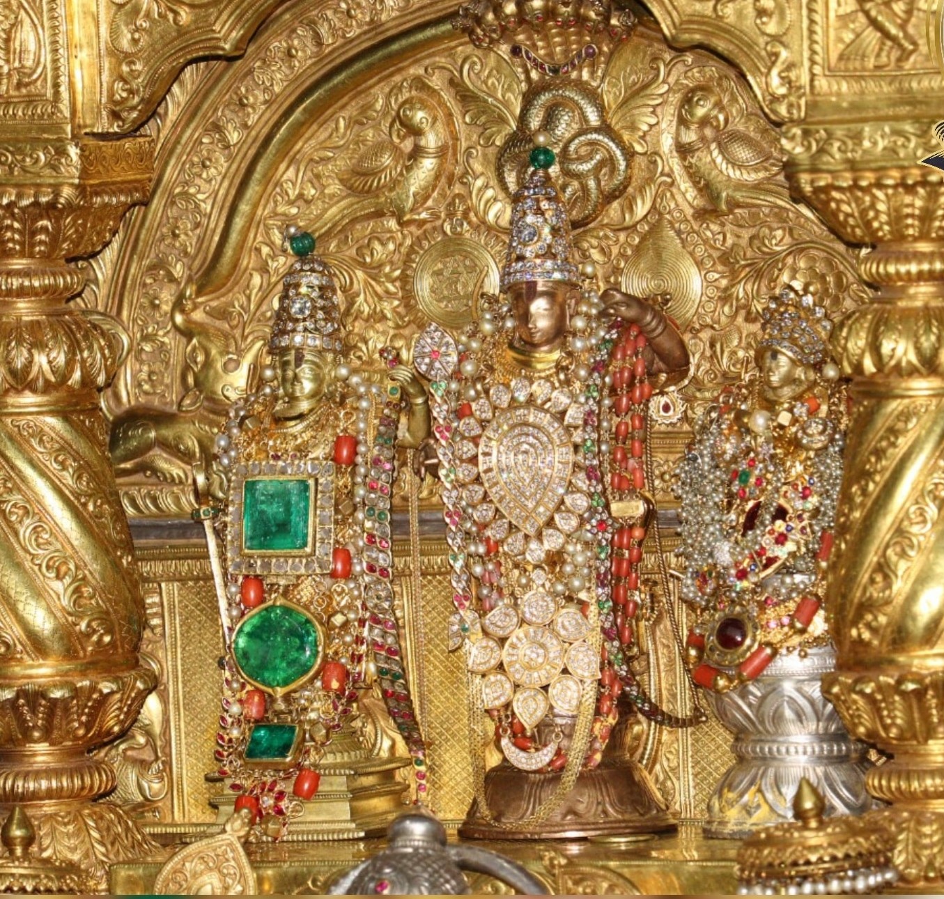 Sri Digvijaya Rama, Sri Moola Rama and Sri Moola Sita, the sacred deities of Uttaradi Matha named in the matha's own account of Madhava Tirtha's worship and the Vamsha Rama deity story, still worshipped at the matha today