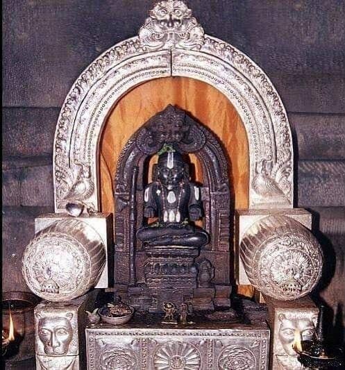 The vigraha (sacred image) of Sri Madhvacharya enshrined at Pajaka Kshetra, near Udupi, traditionally honored as his birthplace.