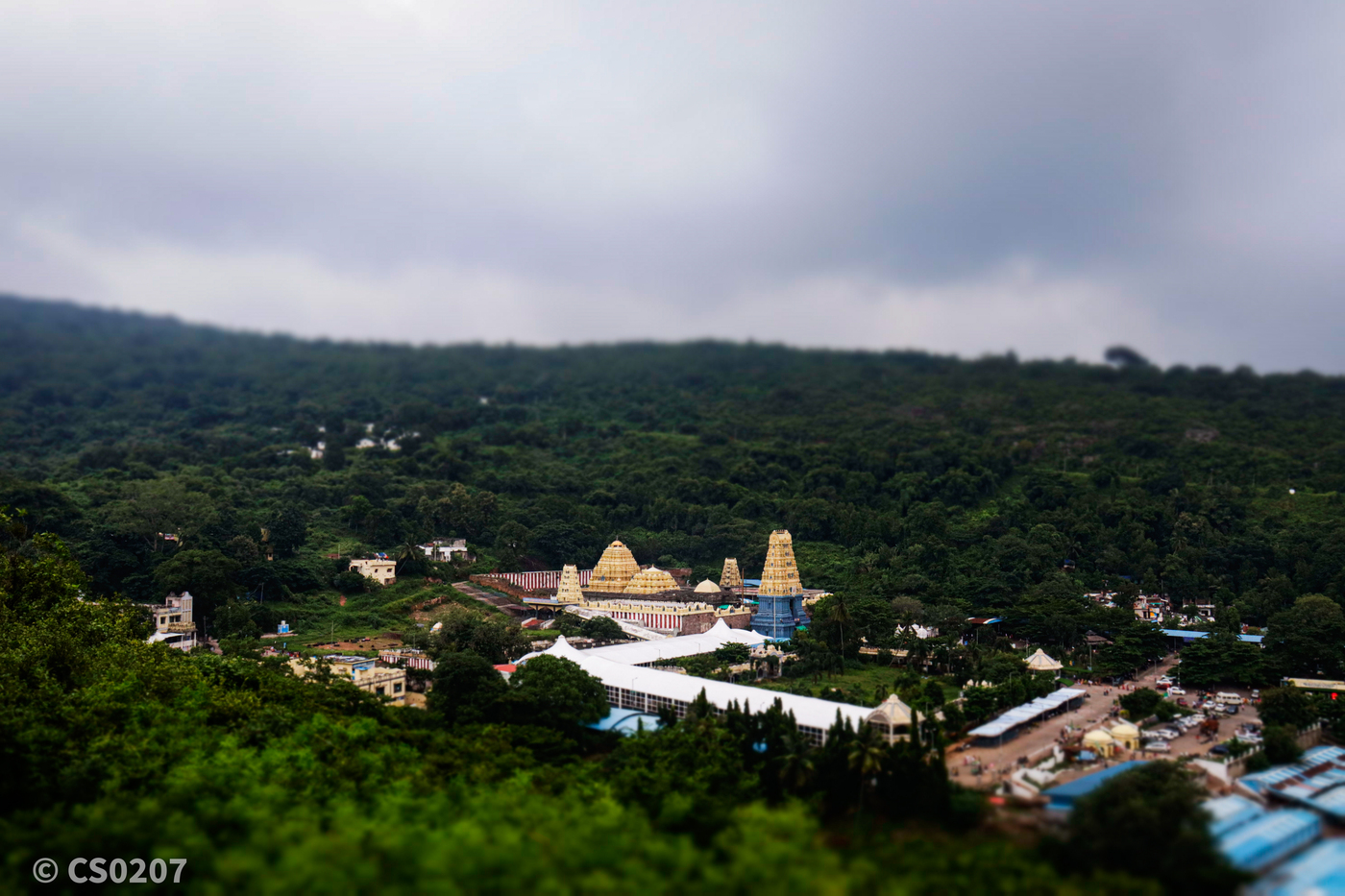 The Simhachalam temple near Visakhapatnam, one of two Kalinga temples (with Srikurmam) where Narahari Tirtha's own inscriptions, documenting his ministry and regency under the Eastern Ganga kings, survive today