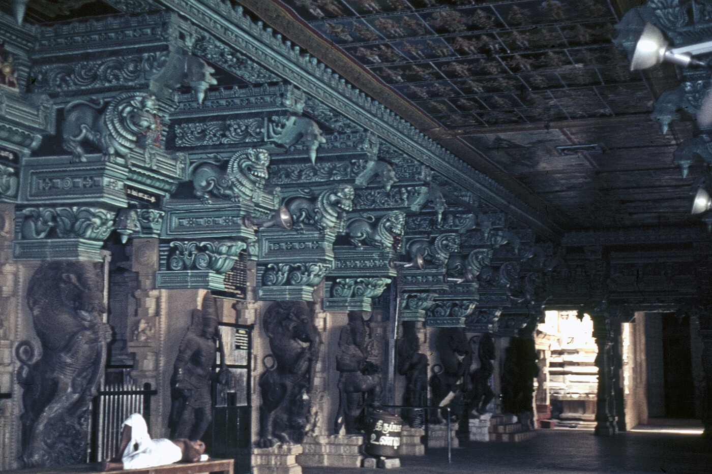 The Meenakshi Amman Temple in Madurai, South India, photographed in 1965 — the well-known temple of the region traditionally identified as Narayana Bhatta Goswami's birthplace.
