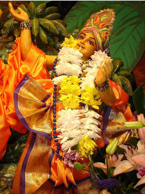 The worshipped Deity of Shrivasa Pandit, the devotee whose Nabadwip household Narayana Pandita is recorded as having been part of — not a depiction of Narayana Pandita himself, for whom no image or icon is known to survive.