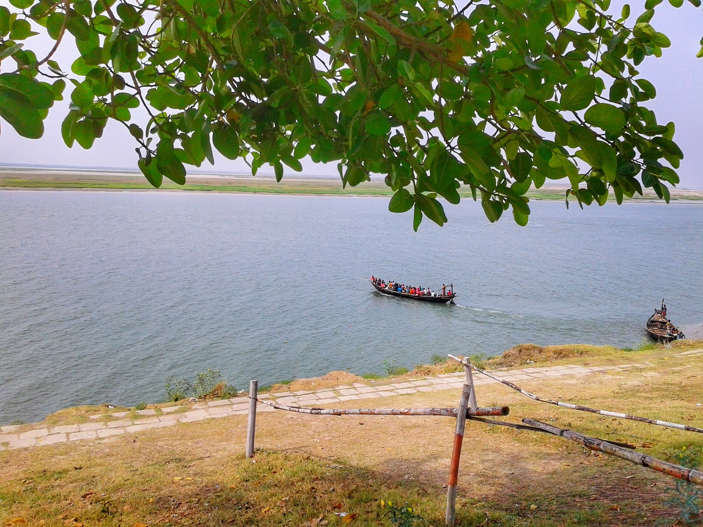 The Padma River near Rajshahi, Bangladesh, the same river whose boats Santosha Datta arranged to ferry devotees to the Kheturi Mahotsava.