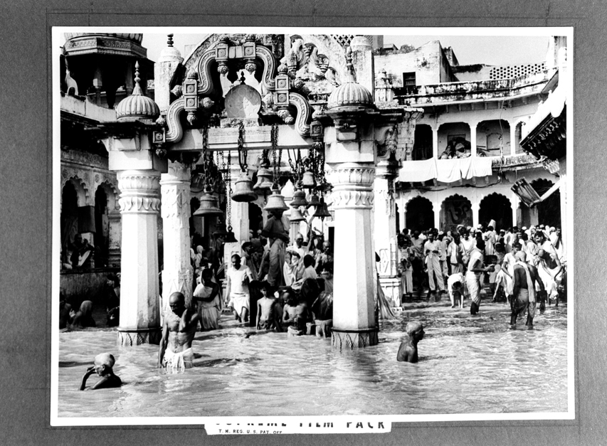 Vishram Ghat on the Yamuna at Mathura, photographed in 1949 -- close to Dhruva-ghata, the bank of the Yamuna where Subuddhi Raya met Rupa Goswami, and the area where he lived selling firewood and serving visiting Vaishnavas.
