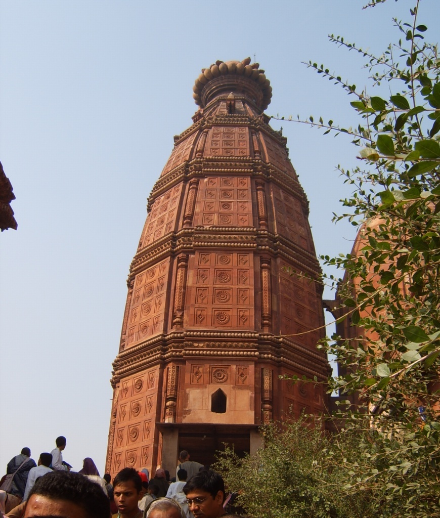 The historic Radha-Madan-mohana temple in Vrindavana; Tapana Mishra's pushpa-samadhi, a devotional memorial, stands behind this temple beside the samadhi of Sanatana Gosvami.