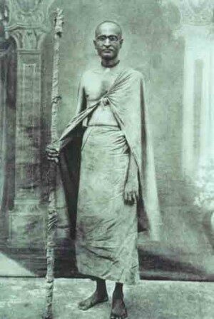 Bhaktisiddhanta Sarasvati on 29 March 1918, two days after taking sannyasa (a later, related milestone -- not the 1900 initiation itself)