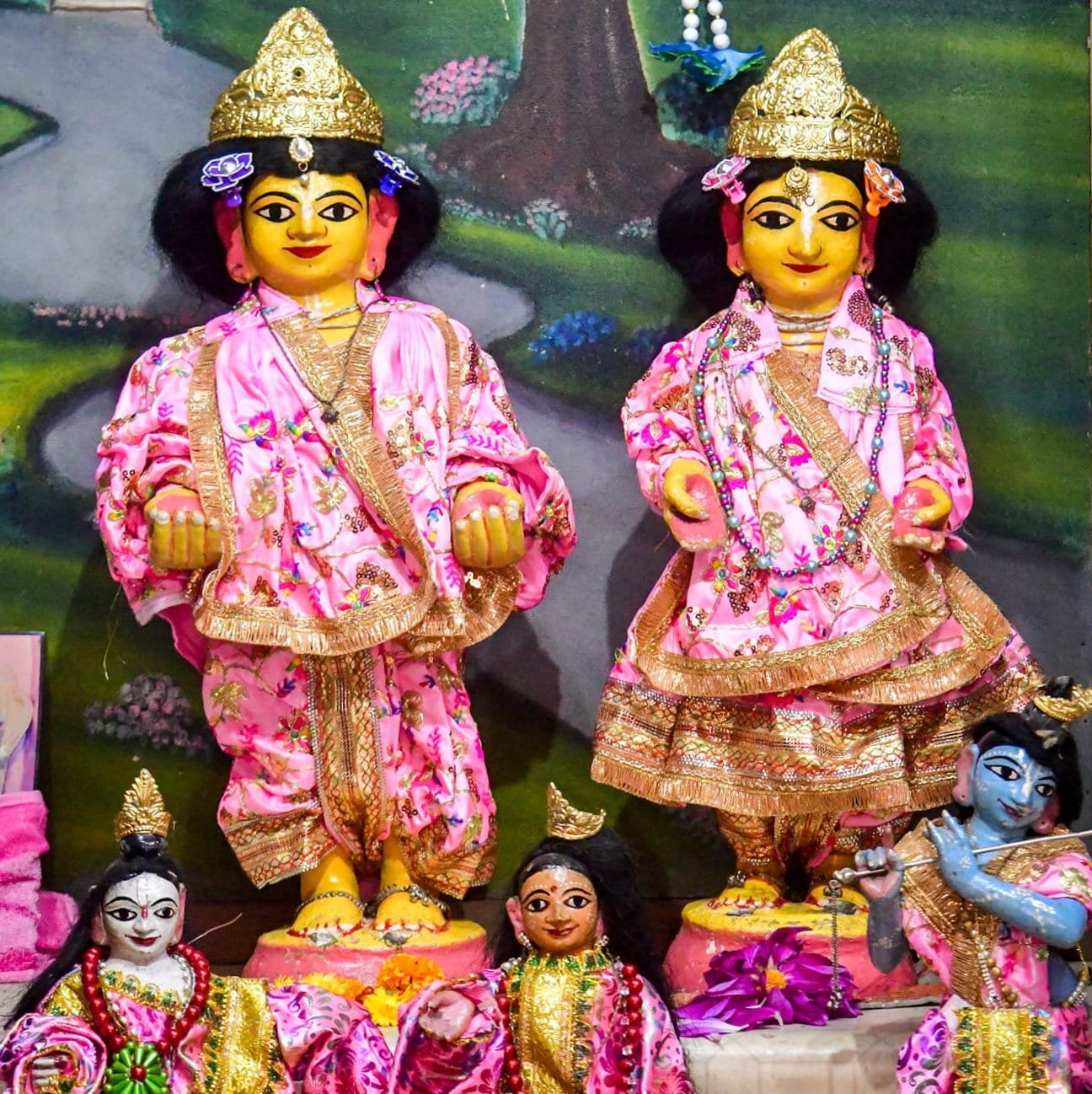 The Deities of Sri Gaura-Nityananda worshiped today within the Mamagachi temple complex founded through Vasudeva Datta's devotion.