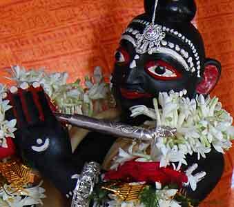 The Deity of Sri Gopinatha, installed by Govinda Ghosh at Agradwip and shared in devotional worship by the three Ghosh brothers.