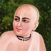 Devotional portrait of Srila Vasudeva Ghosh, from a collection of his own devotional songs.