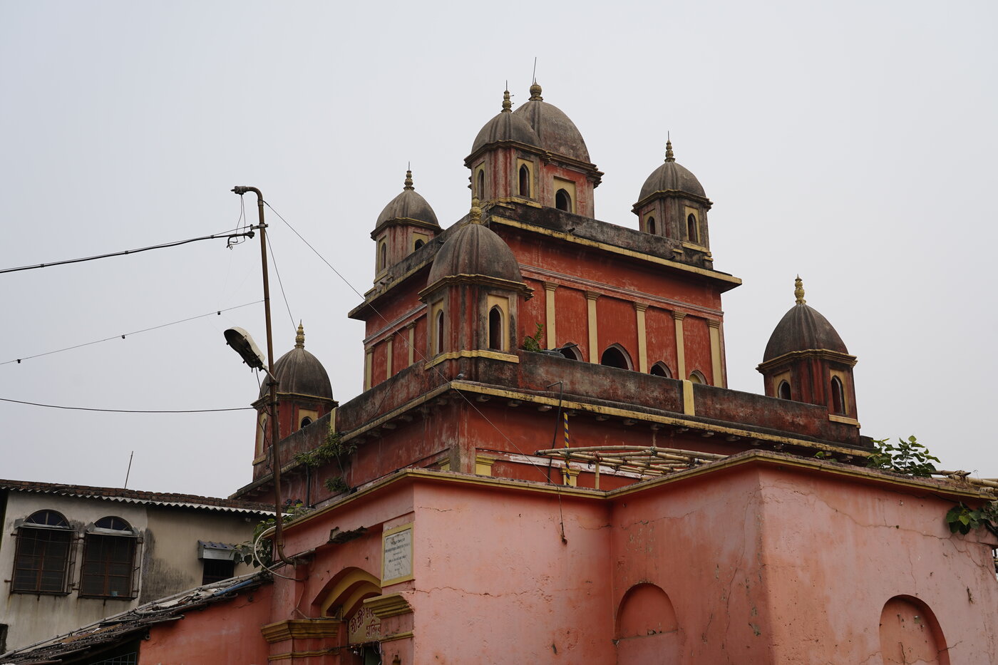 The nine-pinnacled Mahaprabhu Temple at Khardaha, housing Deities of Jagannatha, Chaitanya and Nityananda, within the same Khardaha temple complex Viracandra Prabhu's own family built up.