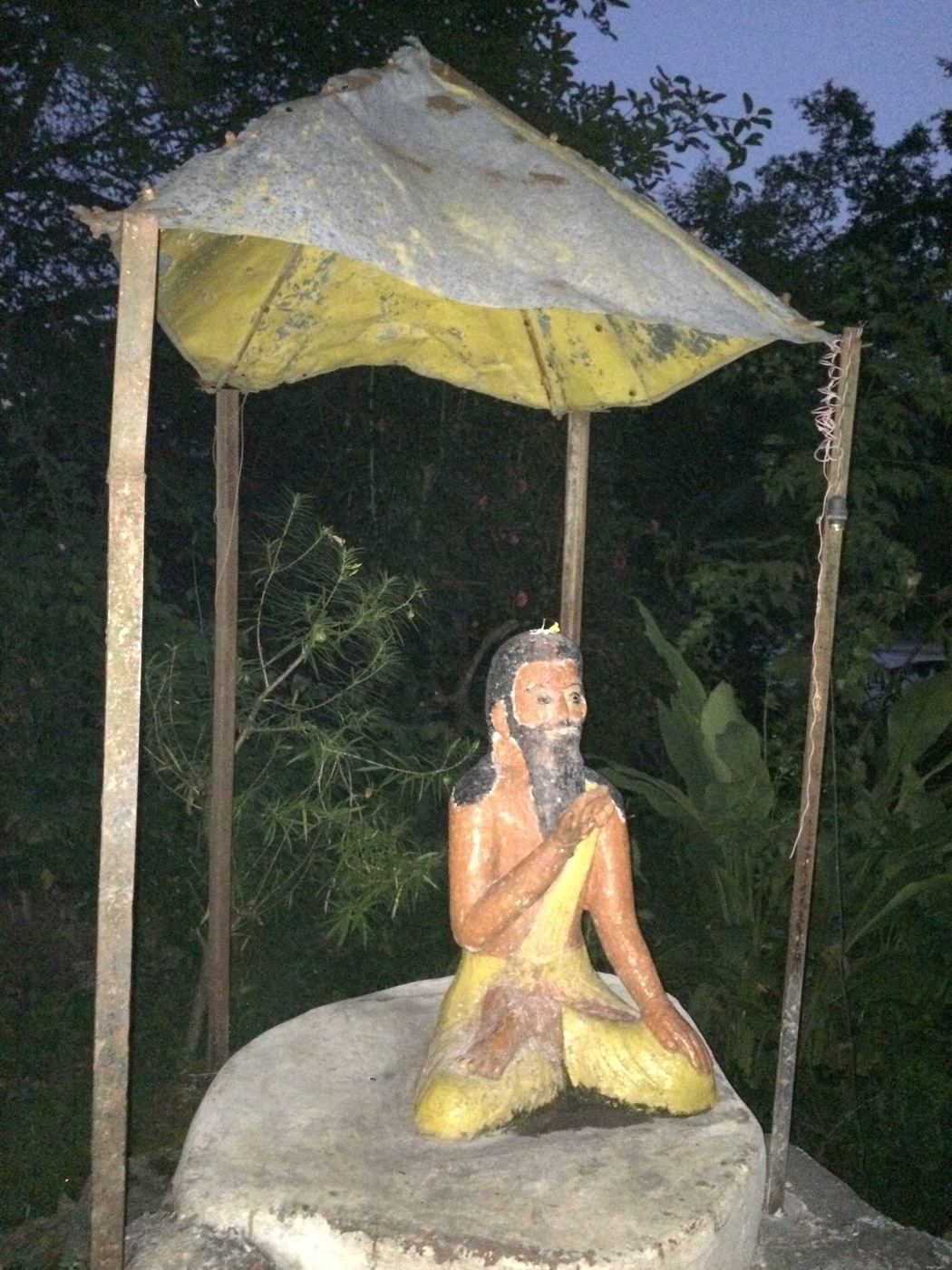 Statue of Vyasadeva at a cave shrine in Damauli, Vyas Municipality, Nepal, one of several sites local tradition associates with his birth.