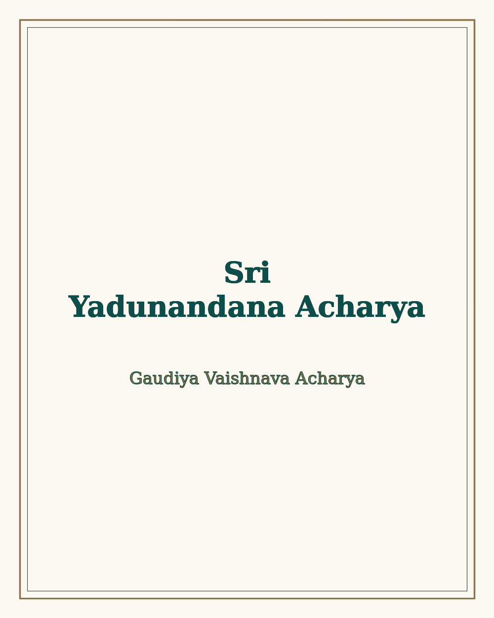 Sri Yadunandana Acharya