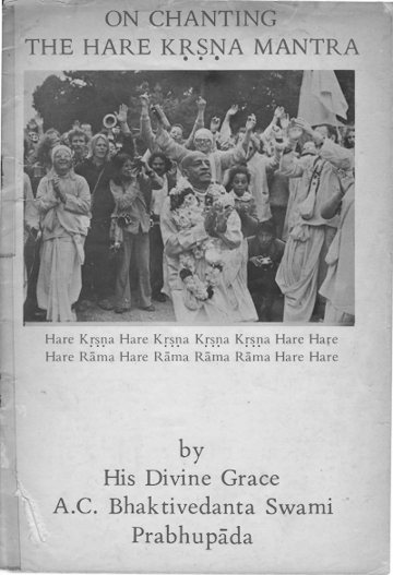 On Chanting the Hare Krsna Mantra (Original Booklet)